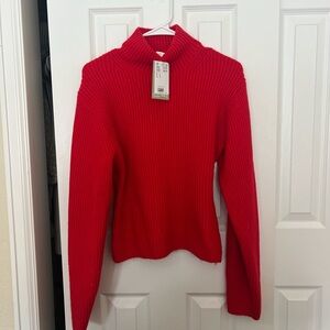 H&M Red Turtleneck Sweater